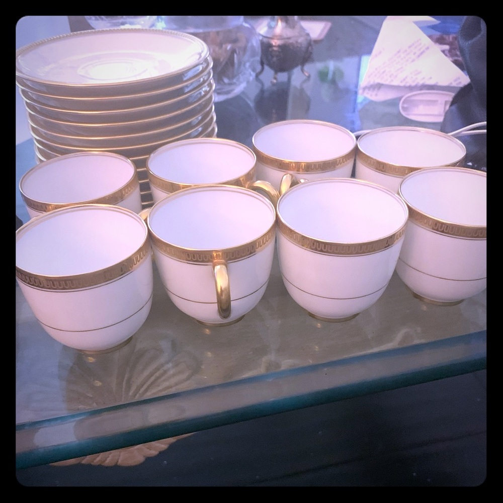 A set of Vignaud of Limoges, France porcelain